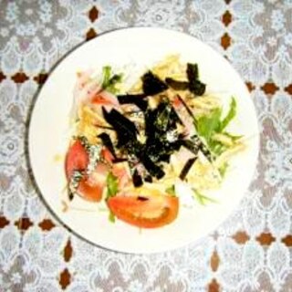 水菜と山芋のサラダ
